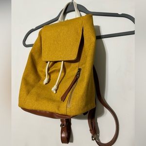 Universal Thread Goods Co. small yellow canvas backpack purse
